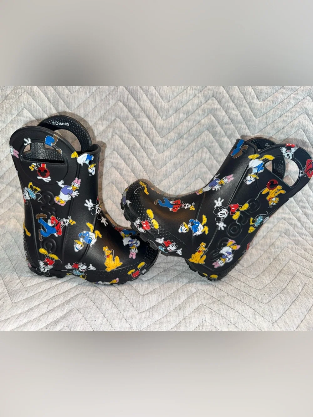 Toddler size 8 Crocs brand Mickey boots